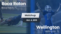 Matchup: Boca Raton HS vs. Wellington  2019