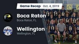 Recap: Boca Raton  vs. Wellington  2019