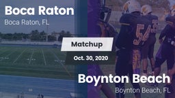 Matchup: Boca Raton HS vs. Boynton Beach  2020