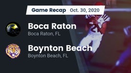Recap: Boca Raton  vs. Boynton Beach  2020