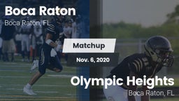 Matchup: Boca Raton HS vs. Olympic Heights  2020
