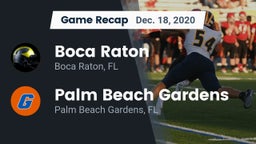 Recap: Boca Raton  vs. Palm Beach Gardens  2020