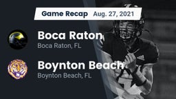 Recap: Boca Raton  vs. Boynton Beach  2021