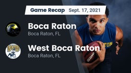 Recap: Boca Raton  vs. West Boca Raton  2021