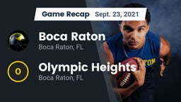 Recap: Boca Raton  vs. Olympic Heights  2021