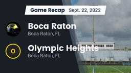 Recap: Boca Raton  vs. Olympic Heights  2022