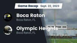 Recap: Boca Raton  vs. Olympic Heights  2023