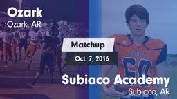 Matchup: Ozark vs. Subiaco Academy 2016
