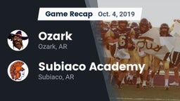 Recap: Ozark  vs. Subiaco Academy 2019
