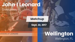 Matchup: John I Leonard High vs. Wellington  2017