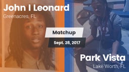 Matchup: John I Leonard High vs. Park Vista  2017