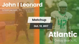 Matchup: John I Leonard High vs. Atlantic  2017