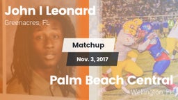 Matchup: John I Leonard High vs. Palm Beach Central  2017
