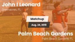 Matchup: John I Leonard High vs. Palm Beach Gardens  2018