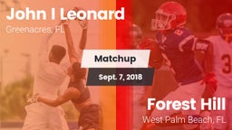 Matchup: John I Leonard High vs. Forest Hill  2018