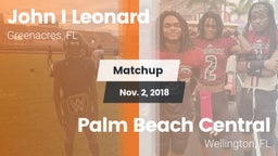 Matchup: John I Leonard High vs. Palm Beach Central  2018