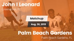 Matchup: John I Leonard High vs. Palm Beach Gardens  2019