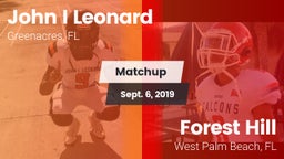 Matchup: John I Leonard High vs. Forest Hill  2019