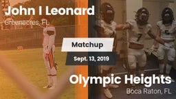 Matchup: John I Leonard High vs. Olympic Heights  2019