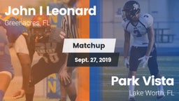 Matchup: John I Leonard High vs. Park Vista  2019