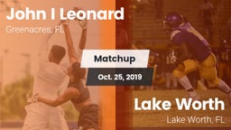 Matchup: John I Leonard High vs. Lake Worth  2019