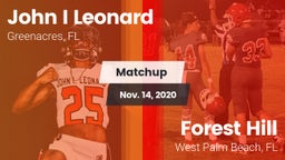 Matchup: John I Leonard High vs. Forest Hill  2020