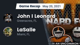Recap: John I Leonard  vs. LaSalle  2021