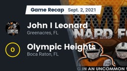 Recap: John I Leonard  vs. Olympic Heights  2021