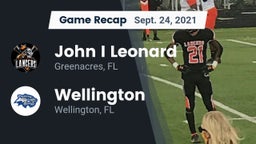 Recap: John I Leonard  vs. Wellington  2021