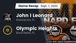 Recap: John I Leonard  vs. Olympic Heights  2022