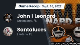 Recap: John I Leonard  vs. Santaluces  2022