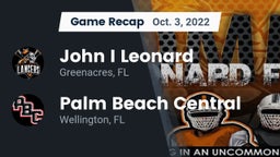 Recap: John I Leonard  vs. Palm Beach Central  2022