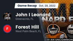 Recap: John I Leonard  vs. Forest Hill  2022