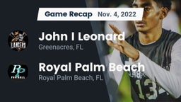Recap: John I Leonard  vs. Royal Palm Beach  2022
