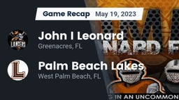 Recap: John I Leonard  vs. Palm Beach Lakes  2023
