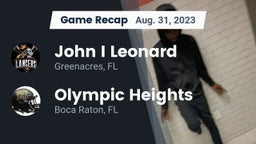 Recap: John I Leonard  vs. Olympic Heights  2023