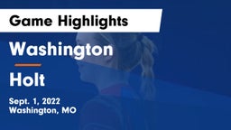Washington  vs Holt  Game Highlights - Sept. 1, 2022