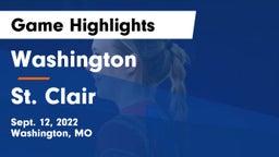 Washington  vs St. Clair  Game Highlights - Sept. 12, 2022
