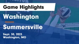 Washington  vs Summersville   Game Highlights - Sept. 30, 2023