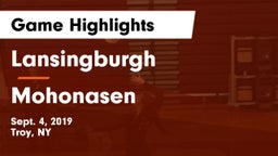Lansingburgh  vs Mohonasen  Game Highlights - Sept. 4, 2019