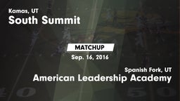 Matchup: South Summit vs. American Leadership Academy  2016