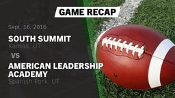 Recap: South Summit  vs. American Leadership Academy  2016