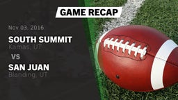 Recap: South Summit  vs. San Juan  2016
