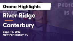 River Ridge  vs Canterbury  Game Highlights - Sept. 16, 2022