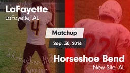 Matchup: LaFayette vs. Horseshoe Bend  2016