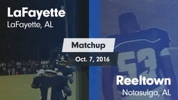 Matchup: LaFayette vs. Reeltown  2016