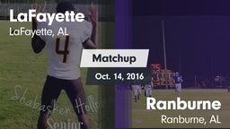 Matchup: LaFayette vs. Ranburne  2016