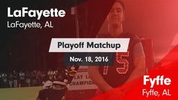 Matchup: LaFayette vs. Fyffe  2016