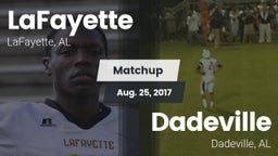 Matchup: LaFayette vs. Dadeville  2017