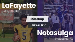 Matchup: LaFayette vs. Notasulga  2017